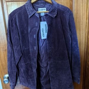 Purple Leather Ladies Jacket size medium